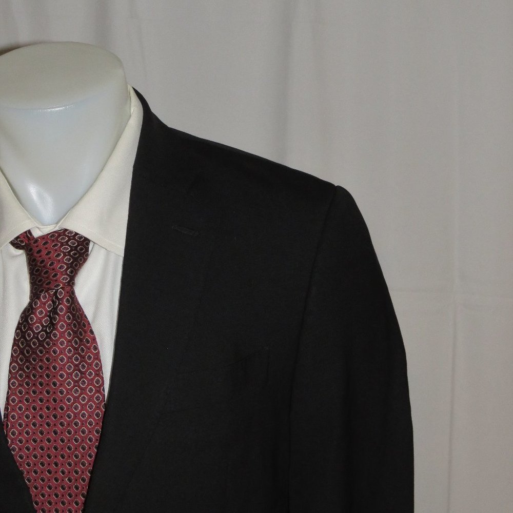 Richard James Savile Row Black Barathea Two Button Sport Coat 40R